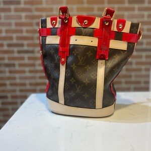 Louis Vuitton Red and Brown Shoulder Bag